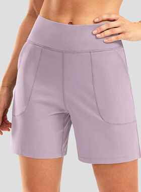 Women ' s Stretchy Athletic Shorts 6 