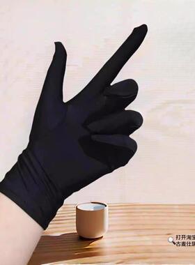 手套薄款女弹力黑白COS变装珠宝奢侈品展示手表导购专用