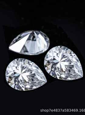 莫桑梨形裸石D色莫桑异形水滴形莫桑石裸石人工合成源头厂家直发