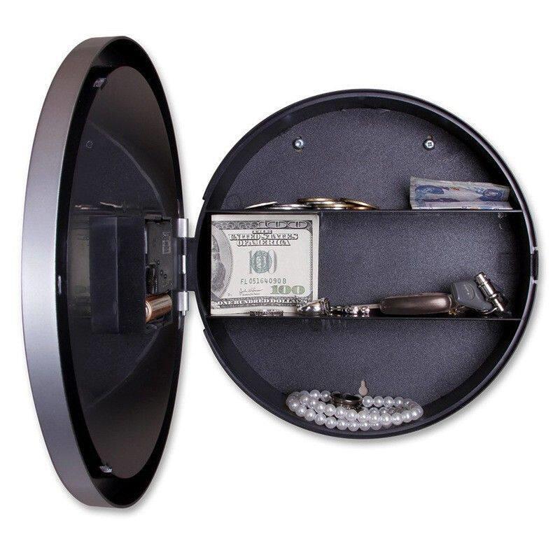 Home hidden grid jewelry clock safe creative hidden money wall clock safe hidden money storage insurance storage box