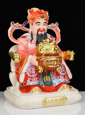 店文神爷神像空心合成玉手工红衣财彩YYS绘八方来财铺开办业公室