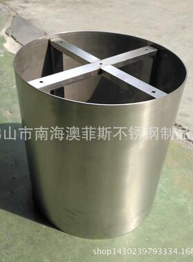 拉丝不锈钢圆形花盆酒店大堂金属花器异形铁烤漆花箱