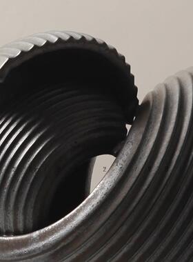 空合现代简约抽象异形螺纹陶瓷雕塑 样品屋展示中心样板间会所创