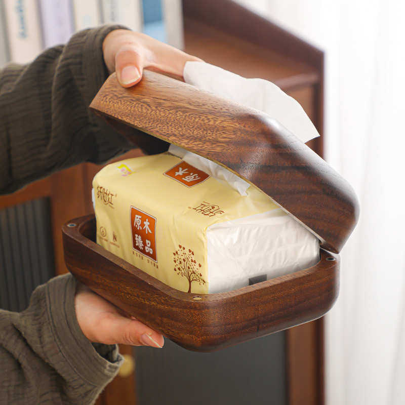 茶桌收纳盒收纳木纸巾盒整面实木胡桃木木质纸巾,淘宝优惠券,粉丝福利购,淘宝优惠卷
