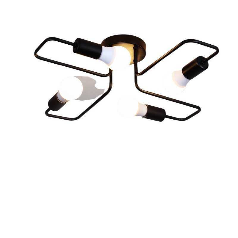 美式乡村铁艺弯管室内照明吸顶灯 复古工业风客厅餐厅灯具灯饰,淘宝优惠券,粉丝福利购,淘宝优惠卷