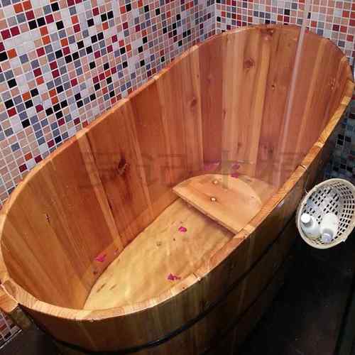 院泡澡木桶大人全身沐浴桶家用澡桶熏蒸实木桶洗缸木KXM洗澡浴盆 - 图0