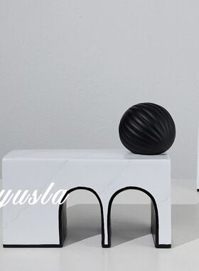 复古树脂拱门简约客厅电视柜餐边柜摆件样板间玄关柜软装饰品摆设