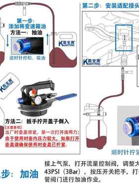 新款自动变速箱波箱油加注工具气动机油刹车油抽油壶制动液更换器