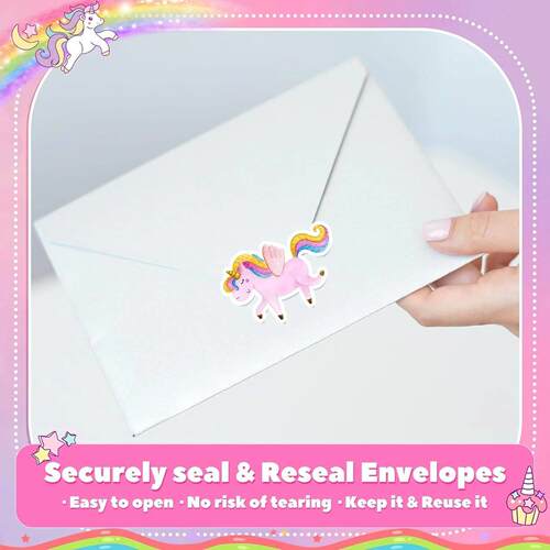 100-500pcs Cartoon Animal Unicorn Sticker kids Reward Sticke - 图1