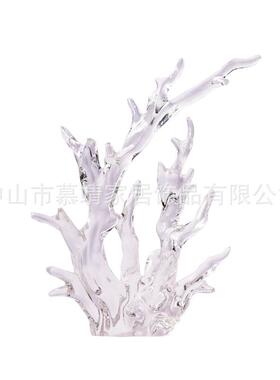 厅新中式现代明抽雕塑摆件书柜916博古架客象家居饰品手透工国潮