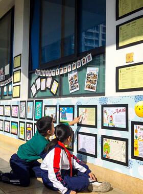 30张创意纸框单框裱儿童画 画挂墙绘画 画画 画框4K8开 a3a4卡纸