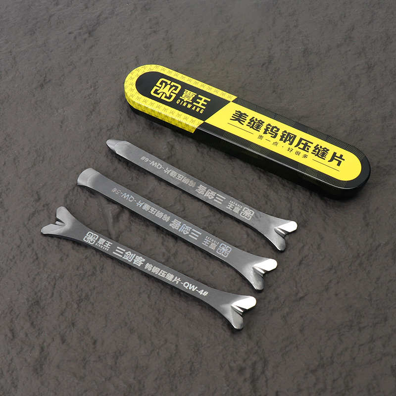 新款覃王平缝专用工具压缝片钨钢压片瓷砖美缝剂施工阴阳角刮板美 - 图2