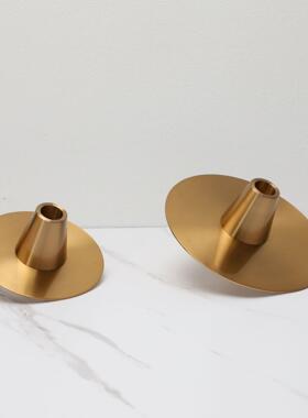 欧0678式意金属飞碟烛台摆件样板房电视创柜卧室客书房厅桌玄关面