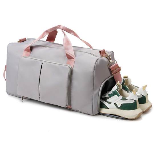 可折叠旅行包时尚单肩大容量短途行李袋健身包手提干湿分离收纳包