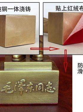 毛主席铜像摆像客厅爷爷摆件泽东全身纯铜风衣开国挥手紫黄铜雕塑