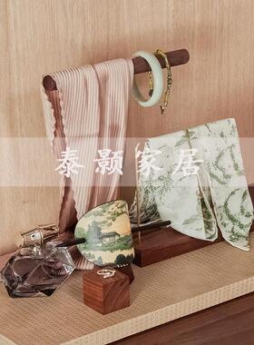 JZU简约样板房衣帽梳间新设中式妆台摆件售楼展厅饰品处摆道具