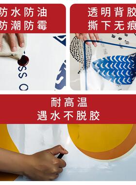 2026新款爱卡通厨房防油贴纸灶墙面可耐高台温防水烟贴蒸蒸油sfp1