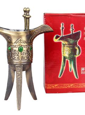-古代三国帝王杯爵辛父古代杯酒杯三角秦朝爵道具婚礼.包酒杯酒-