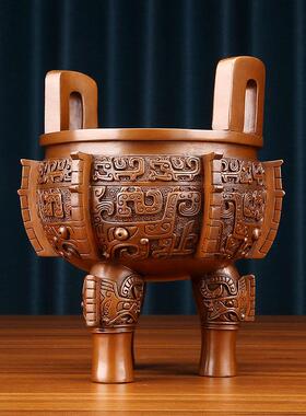 紫铜入己鼎摆件鼎盛千秋客厅办公室商务礼品鼎公司开 业乔迁礼品