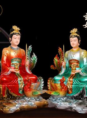 九天玄女踏凤坐山圣母兵法女神女娲娘娘神像家用供奉摆件树脂佛像