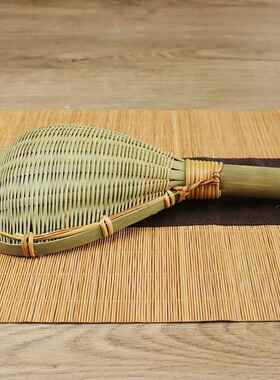 竹编制品竹漏勺厨房家用沥水竹篮子竹筐竹筛子淘米勺子捞勺火锅勺