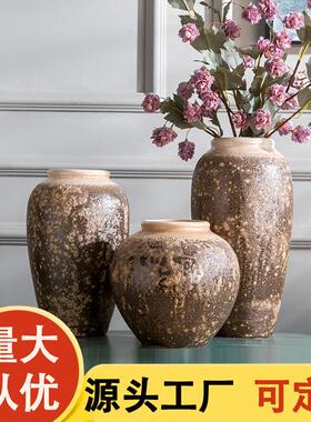 陶瓷花瓶干花复古颜色釉窑变美式摆件家居软装饰品配家具家私