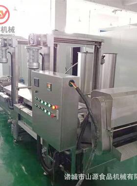 全自动网春卷皮油炸机厂家加工 脆皮薄脆油炸流水线 豆腐干油炸设