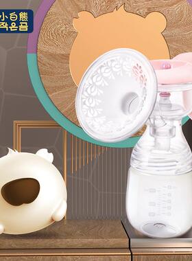 小白熊手动吸奶器(PP版)HL-0611按摩大吸力挤奶器