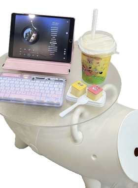 小猪落地摆件创意沙发边几茶几小户型客厅卧室简约收纳移动小桌子