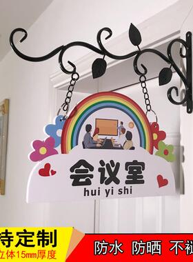 欧式铁艺幼儿园班牌门牌学校班级牌装饰挂牌卡通广告牌定制教室牌