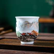 Zippie Mountain National Class arts and crafts artist Liu Peizhu master hand-painted high-end masters cup of Qi Baishi