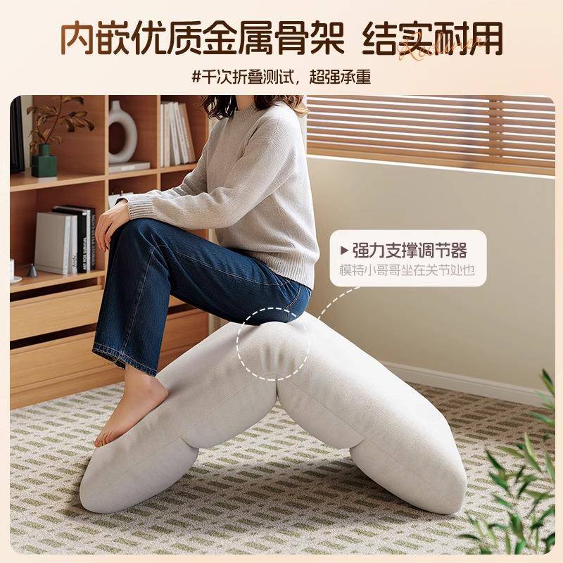 Lazy sofa can lie down and sleep on tatami seat folding backrest lounge chair bedroom single small sofa bay window cushion