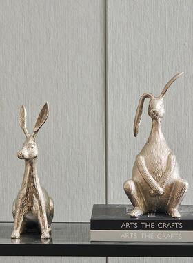 BJ77 现代轻奢风进口金属动物摆件客厅玄关电视柜桌面装饰品摆件