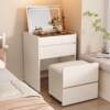 Solid wood 157 dressing table small apartment simple modern bedroom 2025 new cabinet flip-top dressing table bedside storage