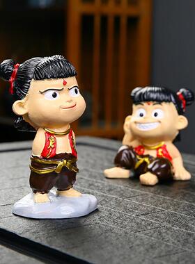 哪咤车载汽车摆件家居装饰品创意客厅书房玄关办公室桌面茶几摆设