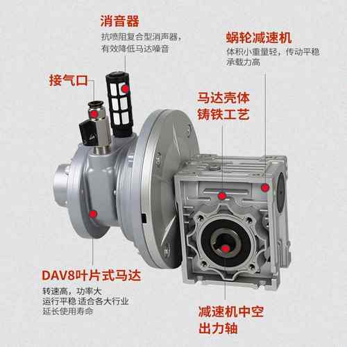 气动减速马达叶片式大功率减速机工业传动设备厂家直销 - 图0