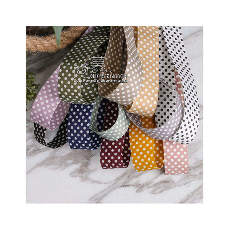 韩国织带 蝴蝶结发饰diy材料包装服装辅料丝带 彩色圆点涤棉带,淘宝优惠券,粉丝福利购,淘宝优惠卷