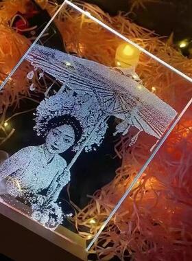 锤子玻璃画 画定制敲击画 画琉璃画 画纯手工生日礼物送女友人像