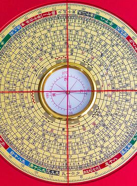 吉里堂纯铜八面单十字绿激光5寸红外专业风水高精度八卦罗盘