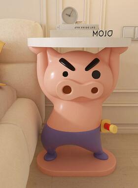 卡通胖嘟嘟作微客厅沙发旁电视柜落地边桌床头柜软装饰摆件