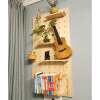 Hole board partition simple wooden board living room entrance wall hanging partition storage rack background wall simple display storage wall