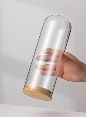 促销永生花玻璃罩子 diy装饰桌面摆件模型模型微景观底防滑底防尘