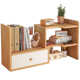Desk bookshelf desktop storage rack layered shelf office storage rack book study table multi-layer solid wood corner files