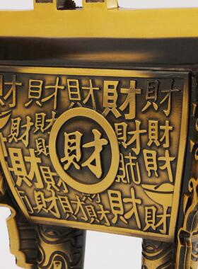新款直销黄铜聚财鼎家居铜鼎摆件客厅办公室店铺摆件佛堂供奉鼎
