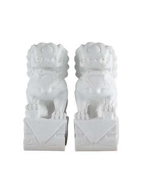 现代新中式狮子软装摆件酒店别墅样板房书房客厅酒柜茶几禅意摆设