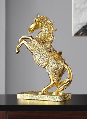 现代轻奢创意金马摆件办公酒功柜开业客厅室玄马到成家BK230323关