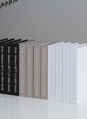 极简假书摆件装饰品高级感客厅办公室彷真书摆设拍照道具书本模型