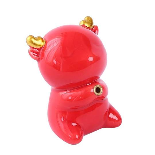 Cross-border creative ceramic deer traced gold thread incense insert Yilu has you thread incense burner tea pet crafts ornaments