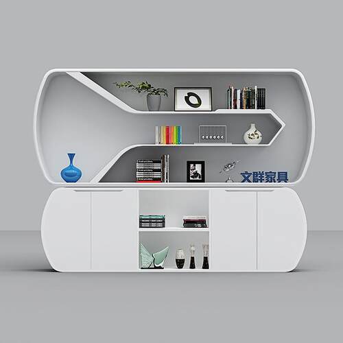 慧玩家具文件柜资料柜装饰柜简约现代书柜档案柜资料柜钢琴烤漆柜 - 图2