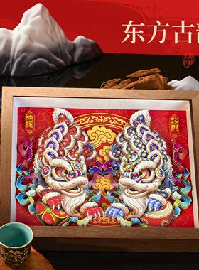 醒狮摆件非遗工艺元旦礼品开业礼物家居商铺办公室装饰品招财镇宅